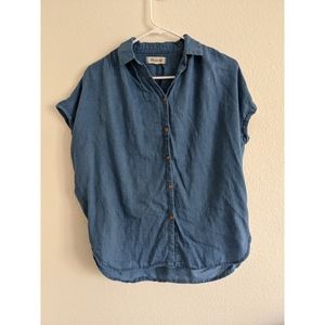 Madewell oversized chambray shirt.